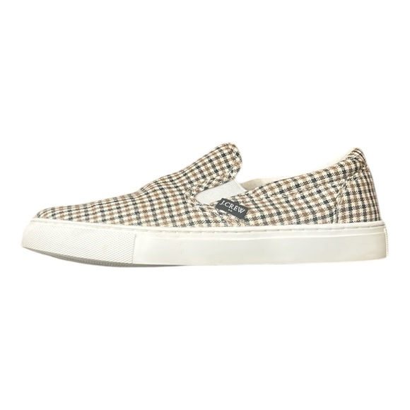 J. Crew Plaid Road Trip Slip-on Plaid Casual Sneakers Women’s Size 7 - Picture 2 of 13